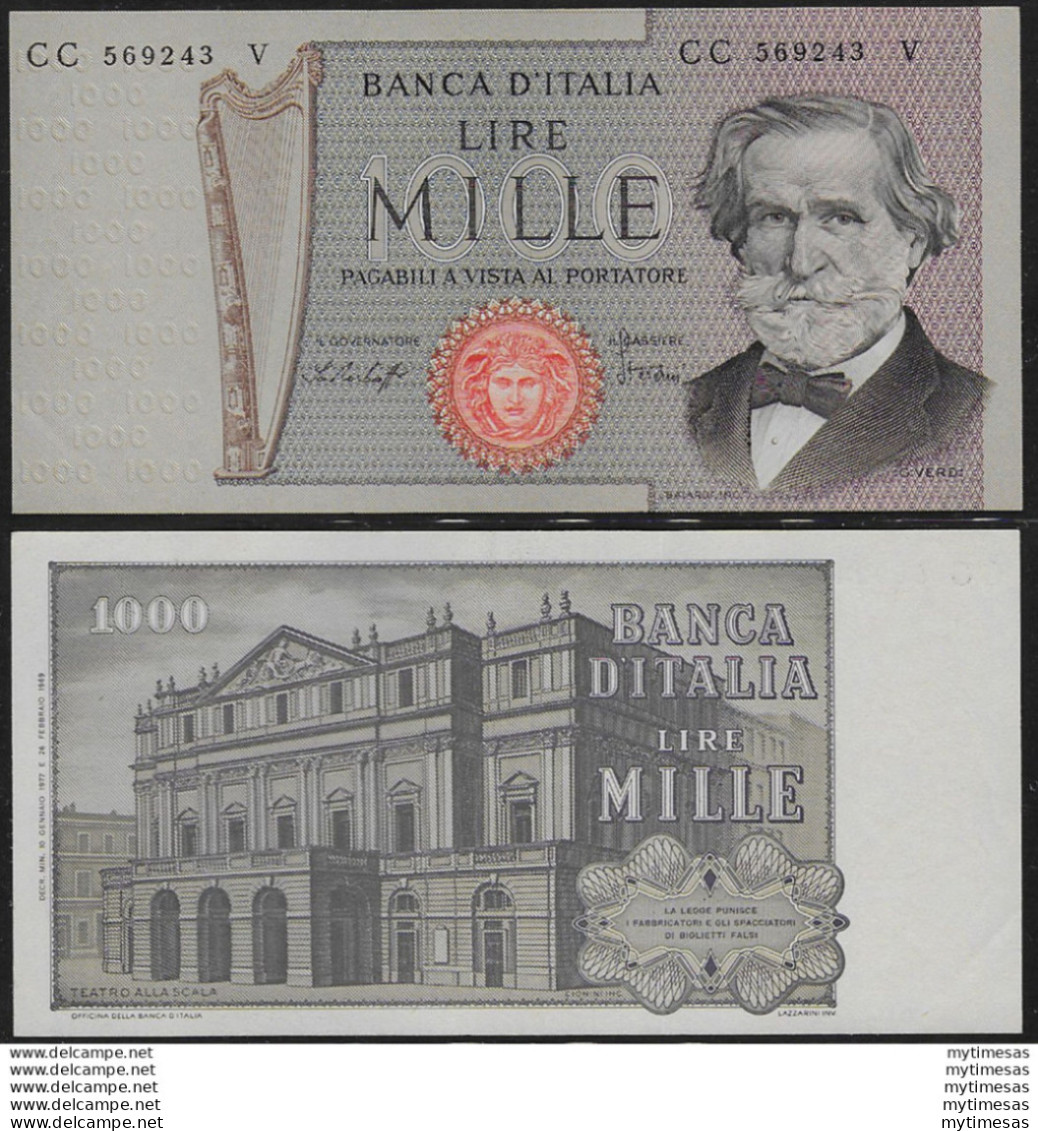 1977 Italia Lire 1.000 Verdi II FDS Rif. BI 722 Alfa - Altri & Non Classificati