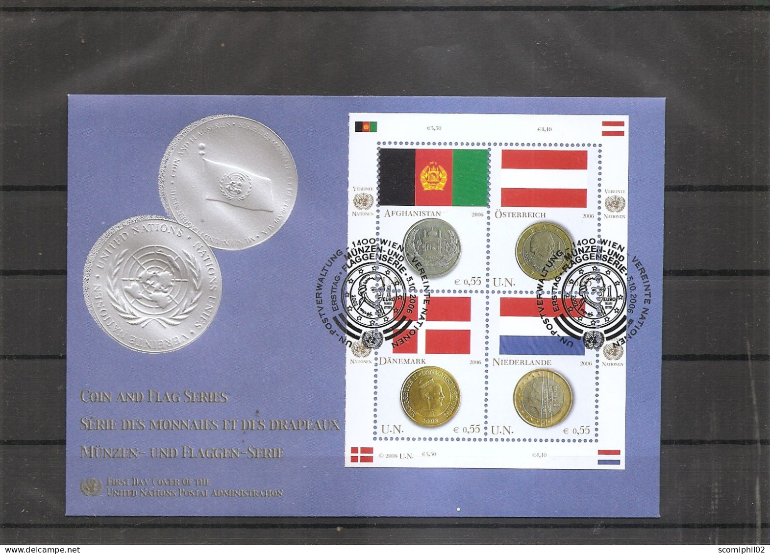 Monnaies - Drapeaux ( FDC Des Nations-Unies - Vienne De 2006 à Voir) - Coins