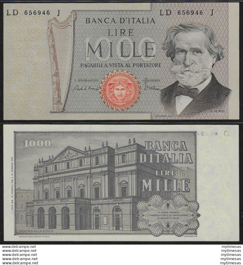 1980 Lire 1.000 Verdi II FDS Rif BI 724 Alfa - Andere & Zonder Classificatie