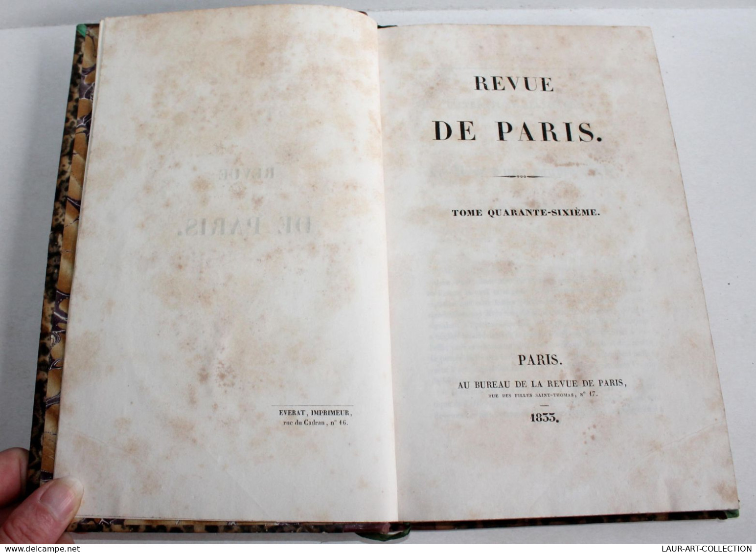 REVUE DE PARIS - TOME 46e - LITTERATURE ETRANGERE ET MODERNE 1833 / ANCIEN LIVRE XIXe SIECLE (2603.50) - 1801-1900