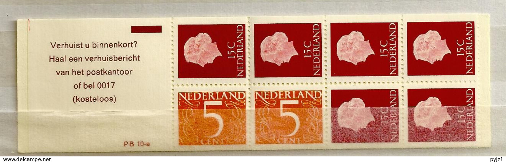 1971 MNH Nederland NVPH PB 10a - Carnets Et Roulettes