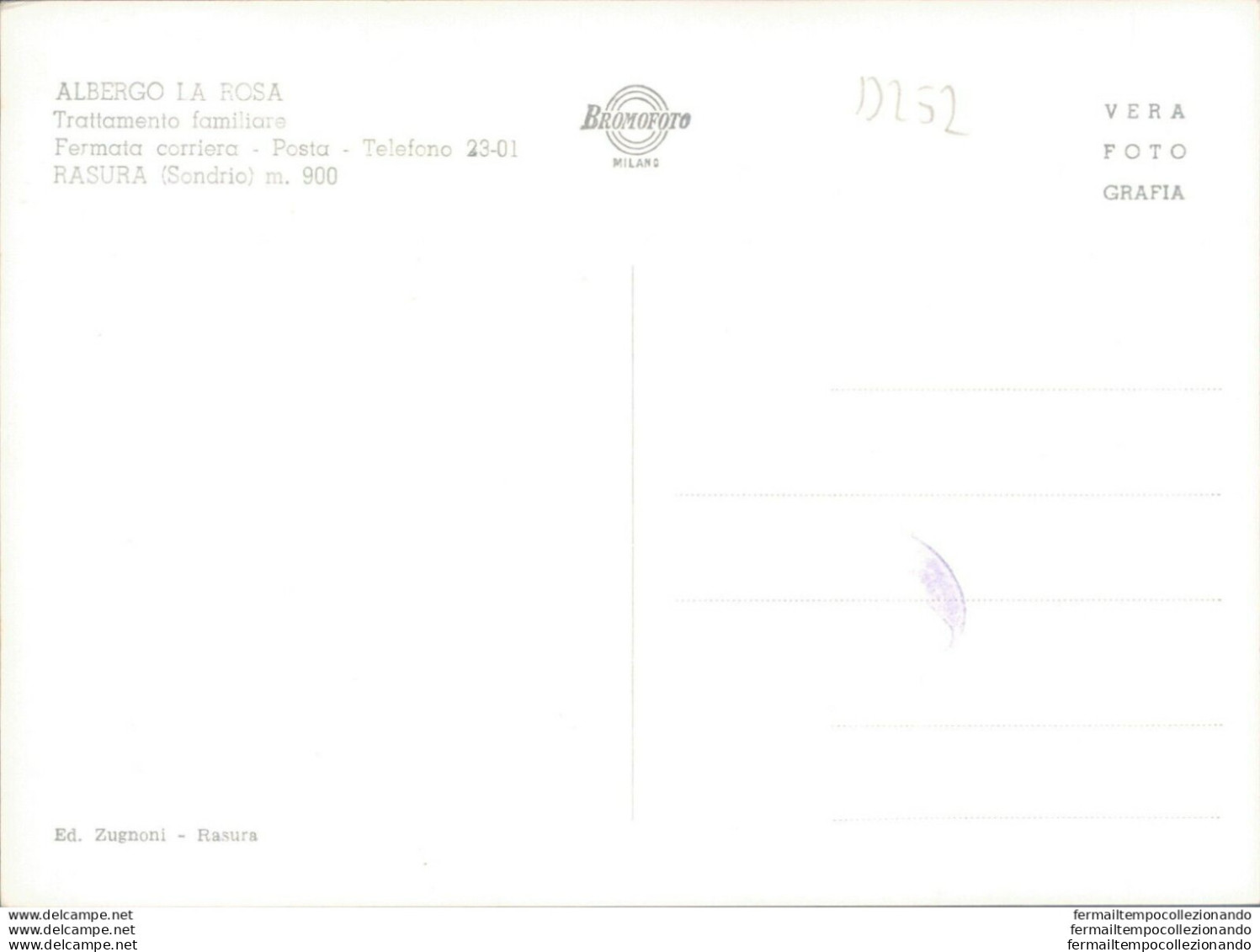 D252- Cartolina Provincia Di Sondrio - Rasura - Panorama - Sondrio