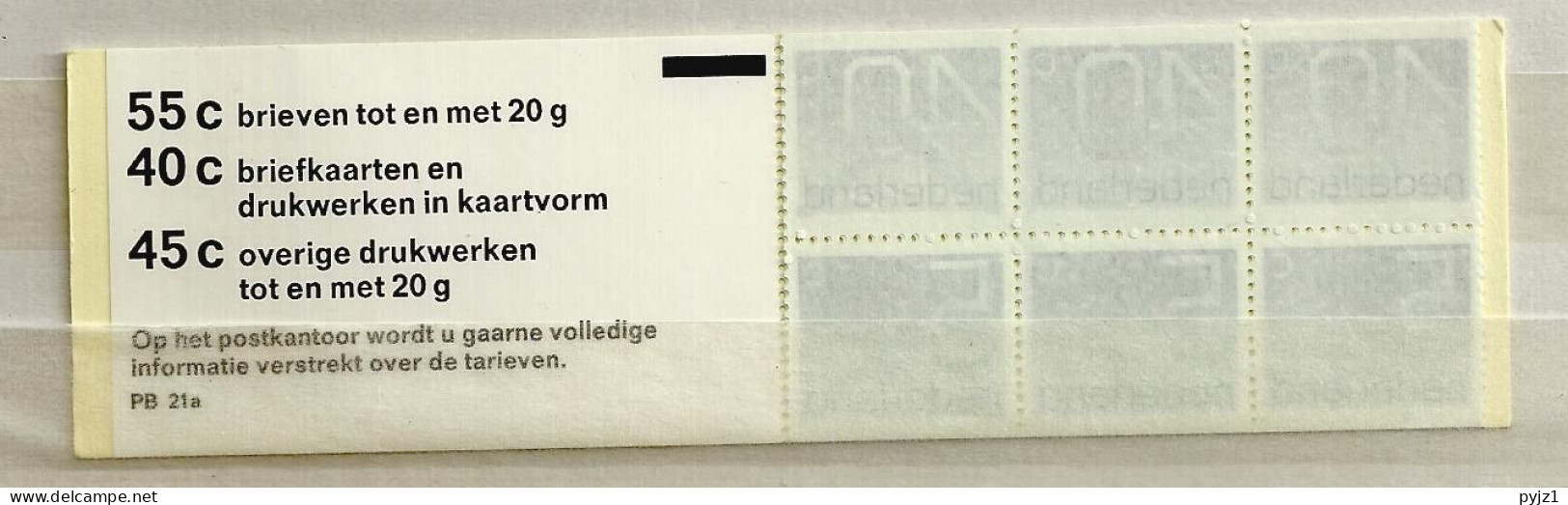 1976 MNH PB 21a  Nederland Postfris - Booklets & Coils