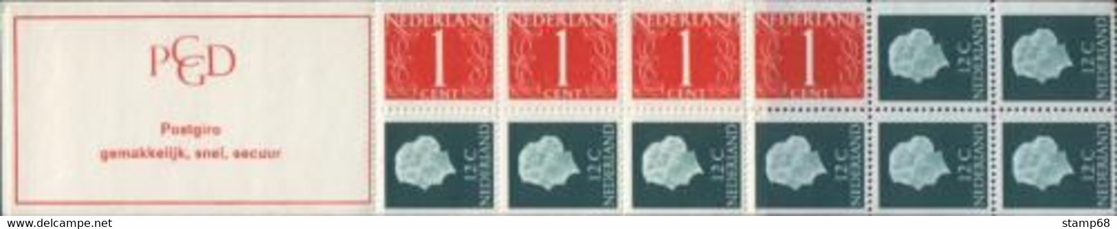 Nederland NVPH PB8a Postzegelboekje 1969 MNH Postfris - Libretti