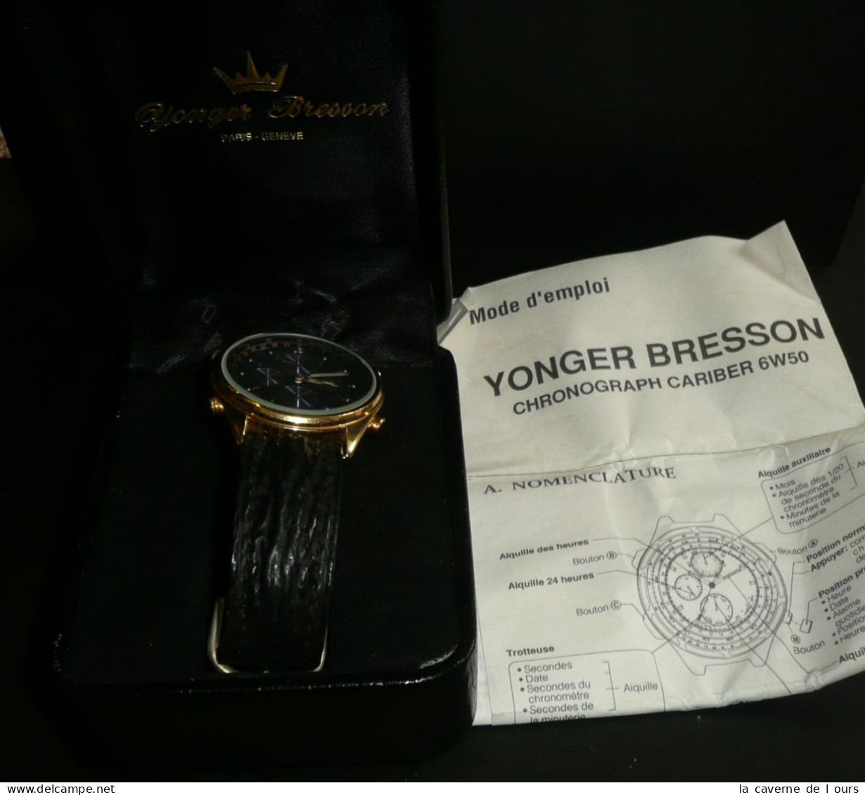 Rare Montre à Quartz Vintage, Yonger Bresson En Boite Avec Notice, Chronograph & - Antike Uhren