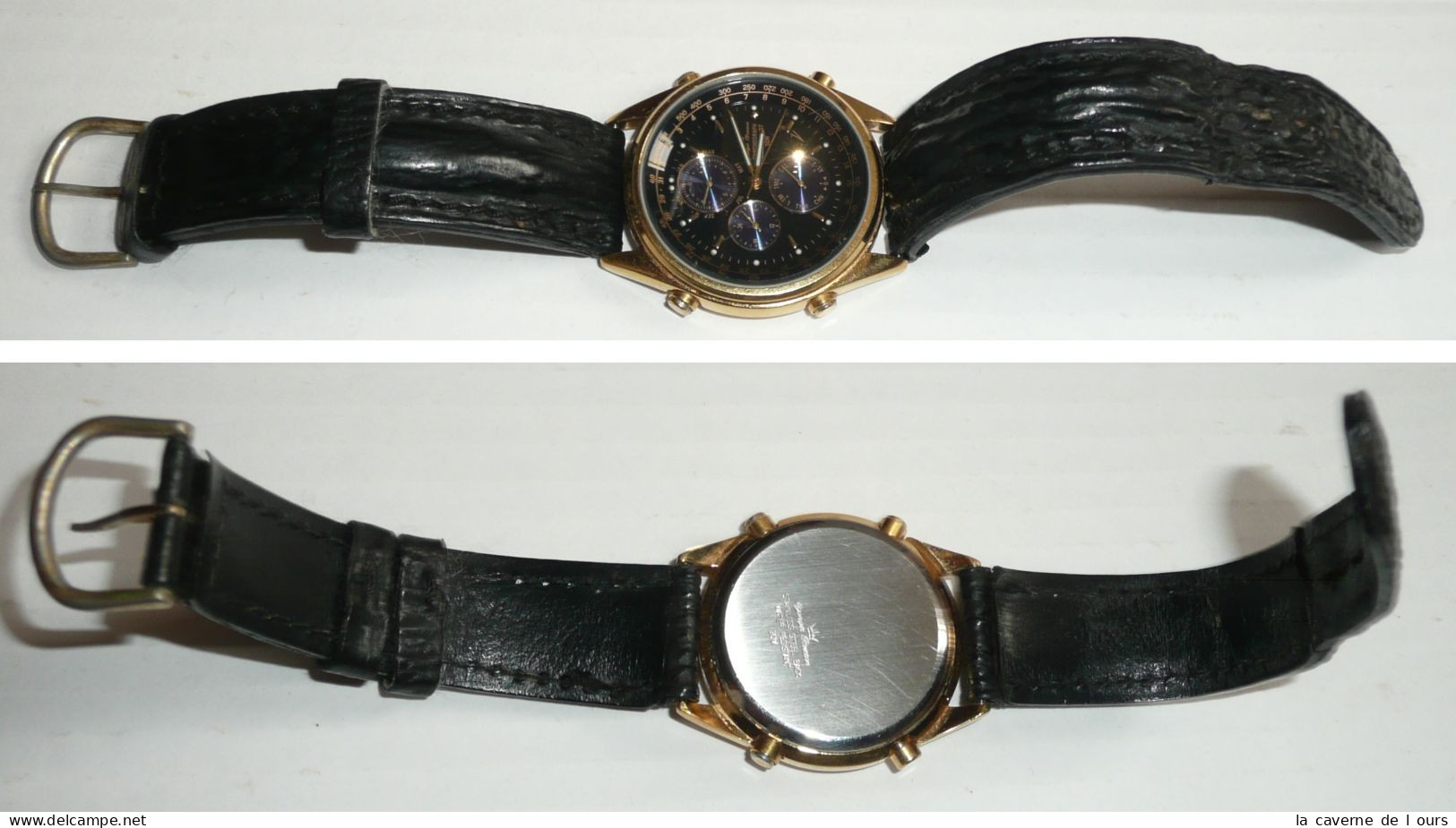 Rare Montre à Quartz Vintage, Yonger Bresson En Boite Avec Notice, Chronograph & - Antike Uhren
