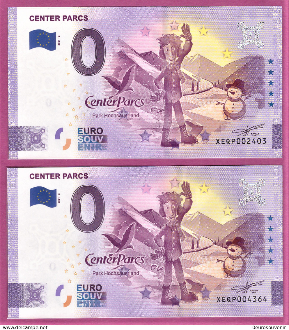 0-Euro XEQP 2021-2 CENTER PARCS   Set NORMAL+ANNIVERSARY - Essais Privés / Non-officiels