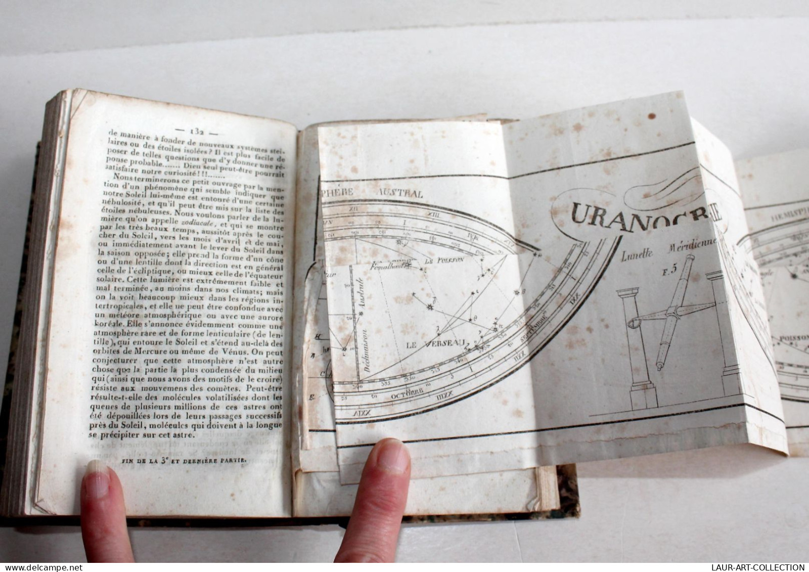 URANOGRAPHIE OU DESCRIPTION DU CIEL De GRANDSAGNE + ETOILES DOUBLES D'ARAGO 183, ASTRONOMIE ANCIEN LIVRE XIXe (2603.51) - Astronomie