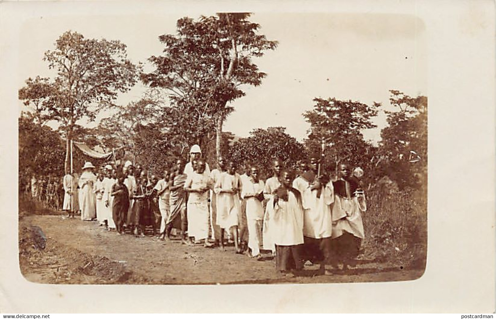Tanganyika - Procession Of The Children Of The White Fathers Mission - REAL PHOTO - Publ. Afrika-Museum St. Ottilien  - Tanzanía