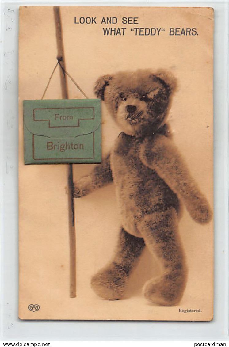 England - BRIGHTON (Sussex) Sachet Postcard - Teddy Bear - Brighton
