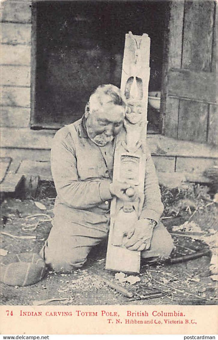 Canada - British Columbia - Indian Carving Totem Pole - Indianer