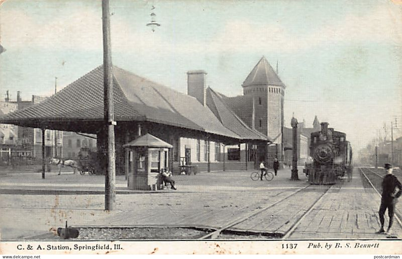 SPRINGFIELD (IL) C. & A. Railroad Station - Springfield – Illinois