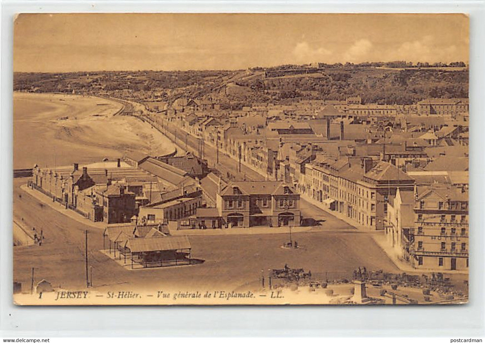 Jersey - SAINT-HELIER - Vue Générale De L'esplanade - Publ. Levy L.L. 1 Sepia Glazed Paper - St. Helier