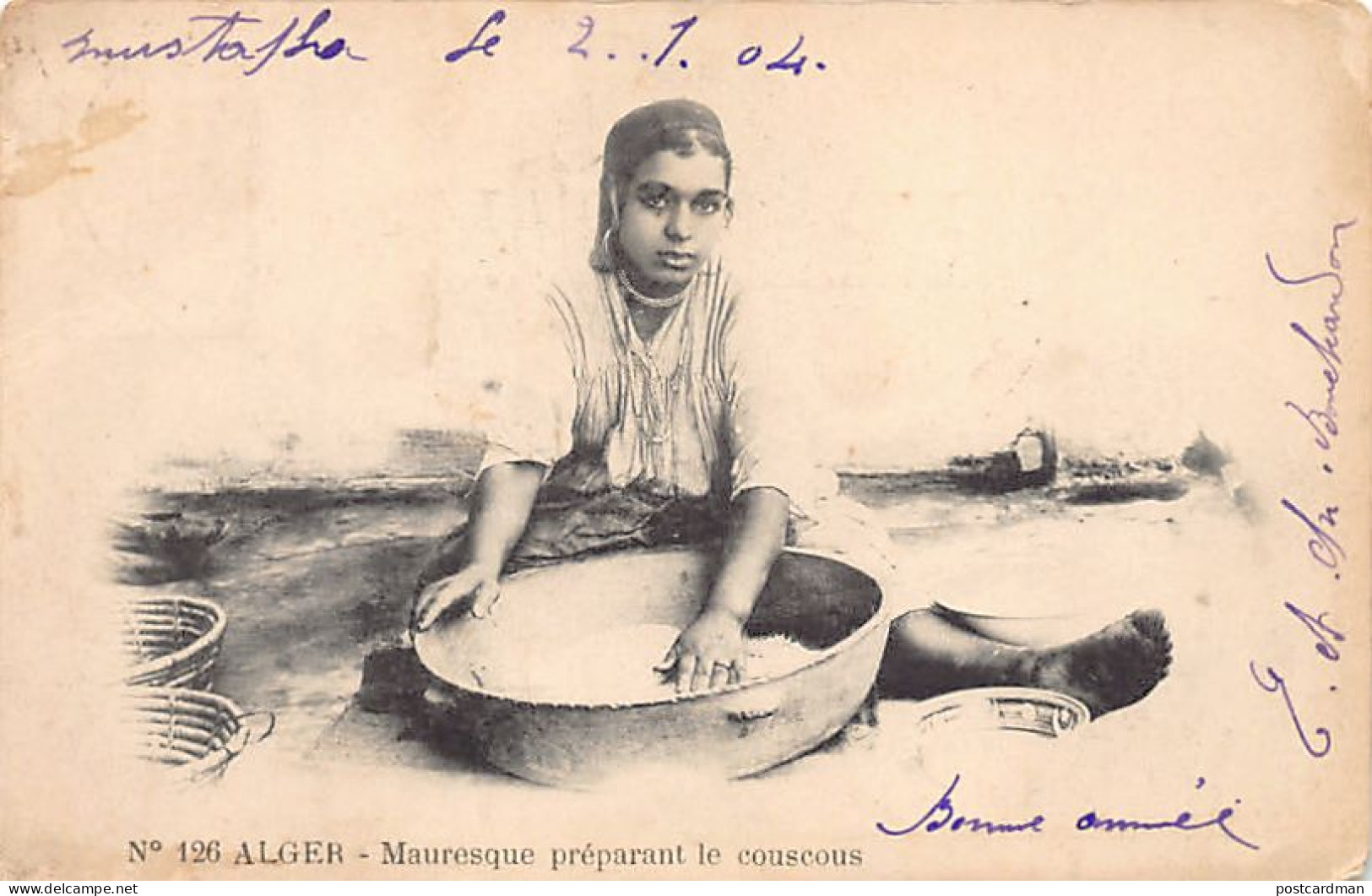 ALGER - Mauresque Préparant Le Couscous - VOIR SCANS POUR L'ETAT - Ed. VOLLENWEIDER 126 - Mujeres