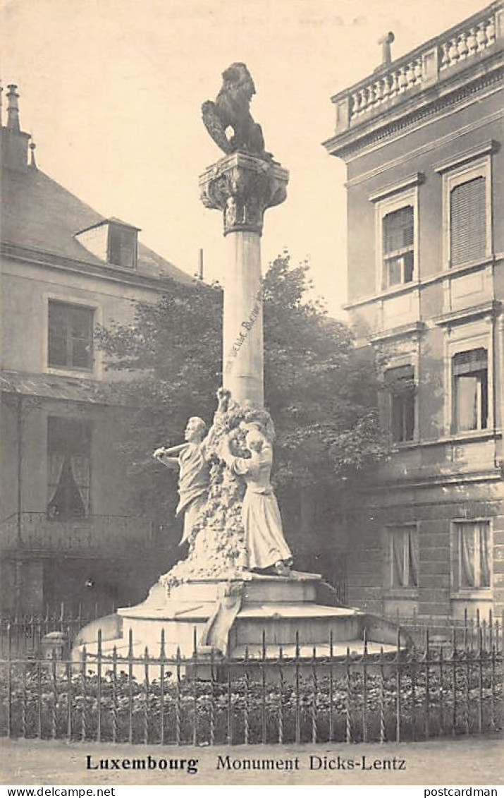 LUXEMBOURG-VILLE - Monument Dicks-Lentz - Ed. Ch. Grieser  - Luxemburg - Stad