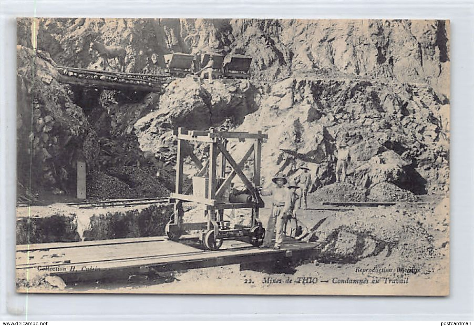 NOUVELLE-CALÉDONIE - Mines De THIO - Condamnés Au Travail - Ed. H. Guérin 22 - Nouvelle Calédonie