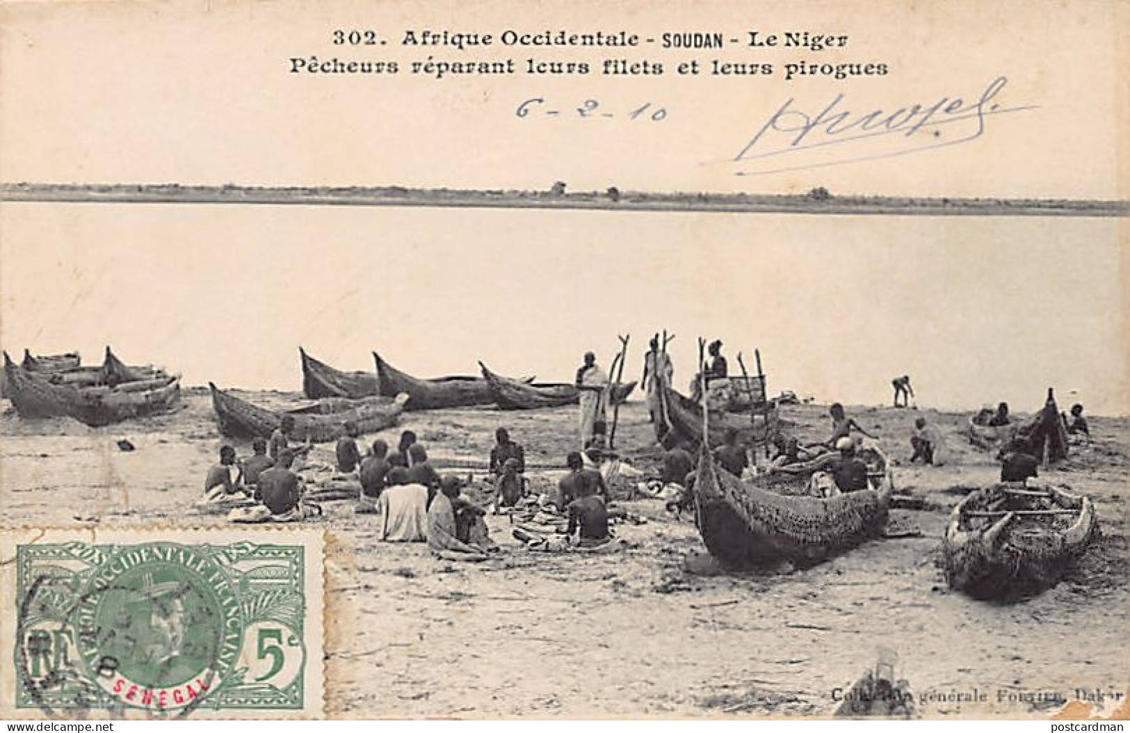 MALI - Fleuve Niger - Pêcheurs Réparant Leurs Filets Et Leurs Pirogues - Ed. Fortier 302 - Mali