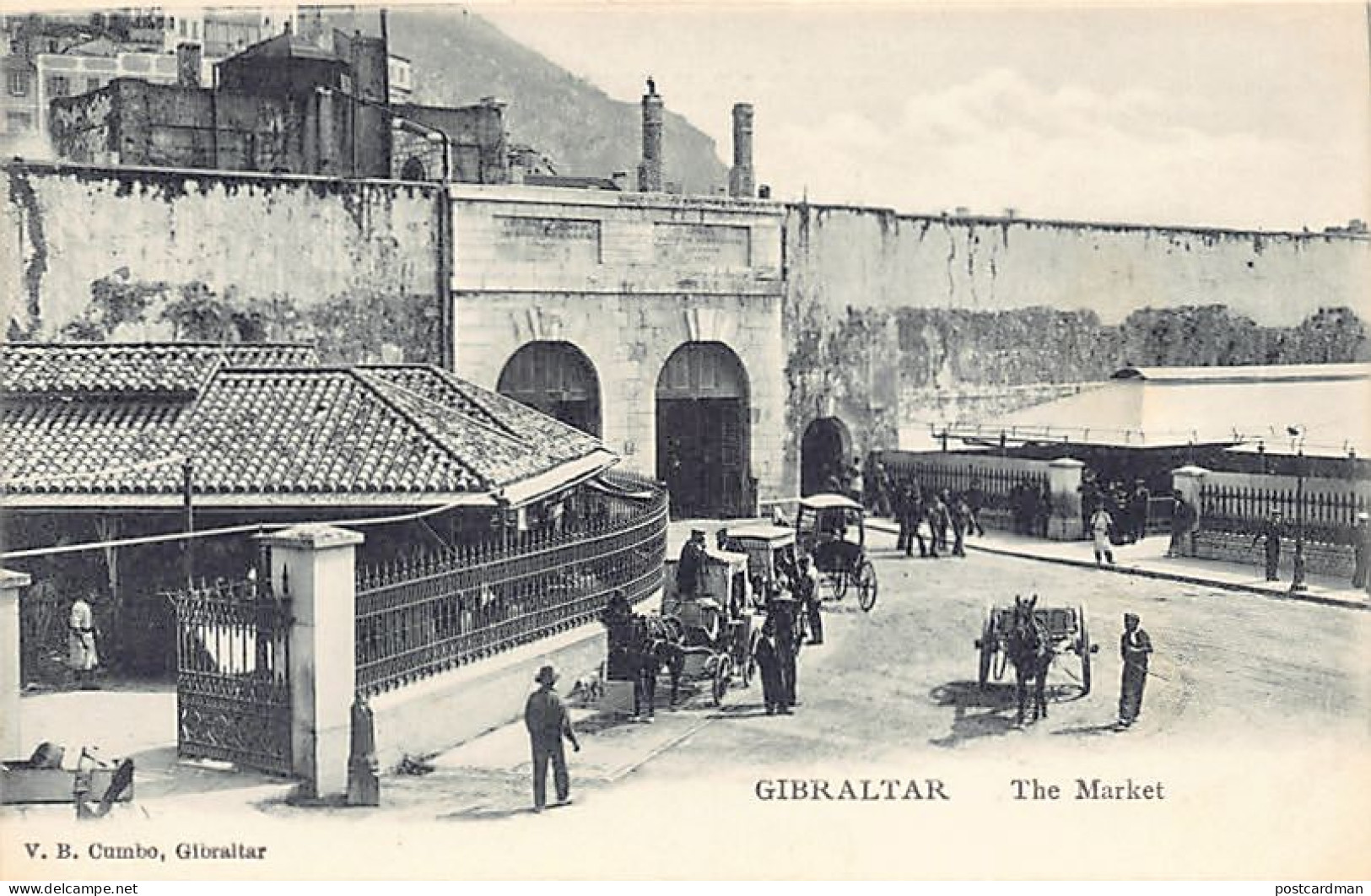 Gibraltar - The Market - Publ. V. B. Cumbo  - Gibraltar