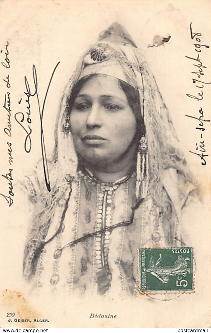 Algérie - Bédouine - Ed. J. Geiser 299 - Mujeres