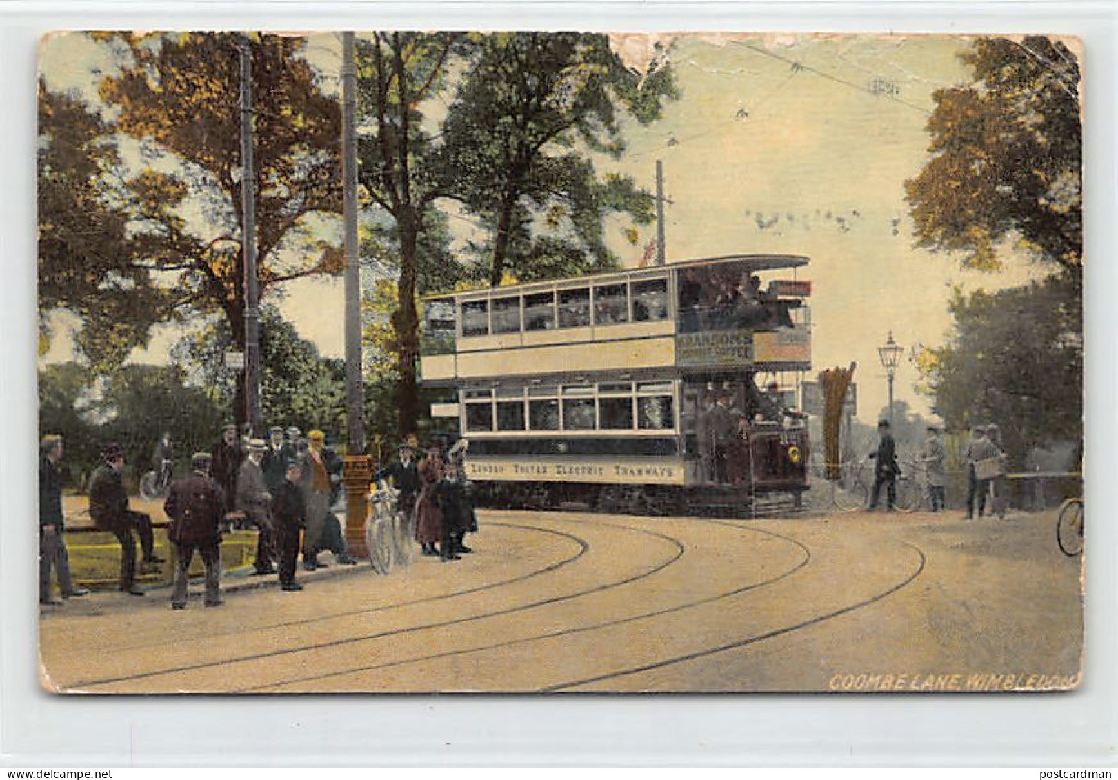England - WIMBLEDON London - Coombe Lane - Tram - London United Electric Tramways - SEE SCANS FOR CONDITION - London Suburbs