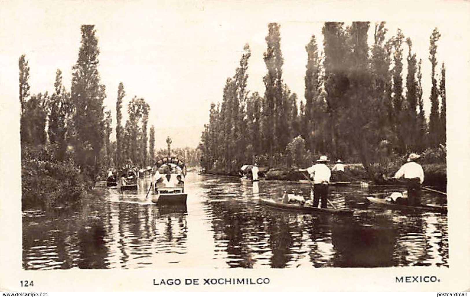 CIUDAD DE MÉXICO - Lago De Xochimilco - REAL PHOTO - Ed. Desconocido 124 - México