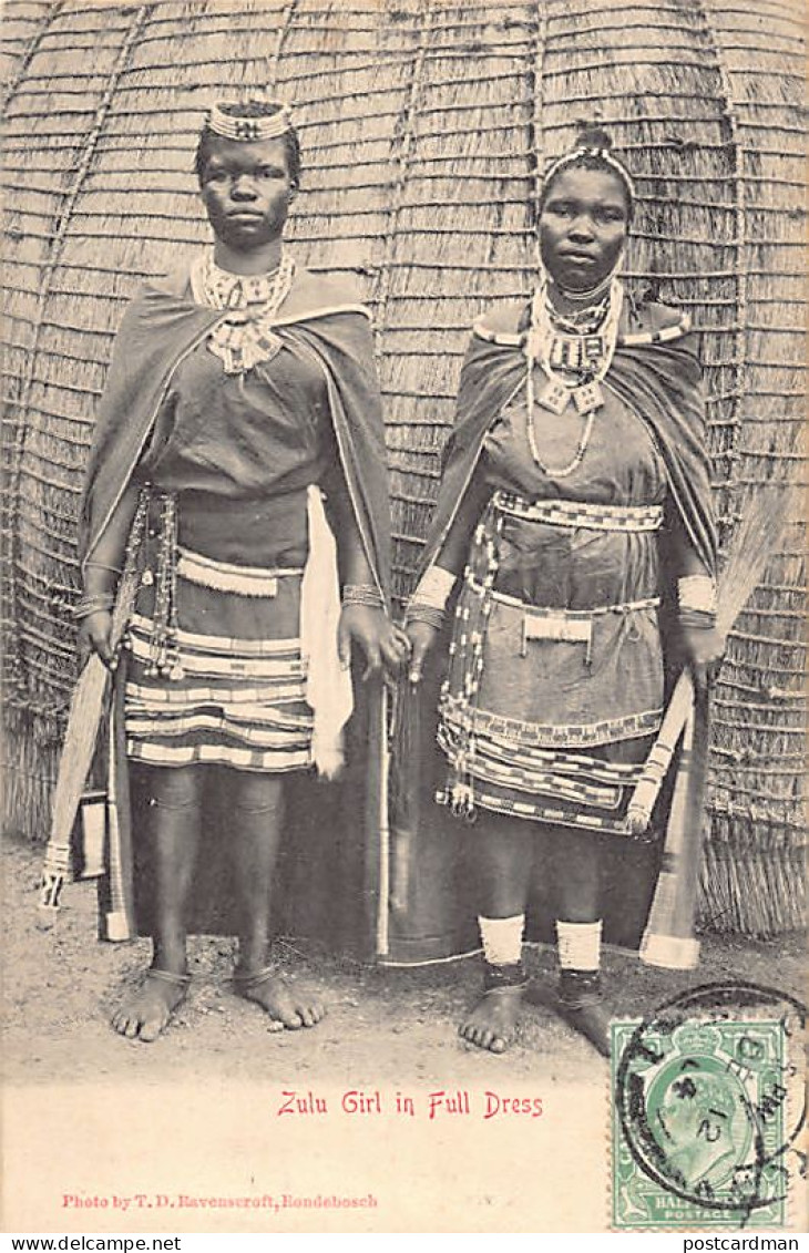 South Africa - Zulu Girl In Full Dress - Photo By T. D. Ravenscorft - Publ. P. S. & Co. 61 - Sud Africa