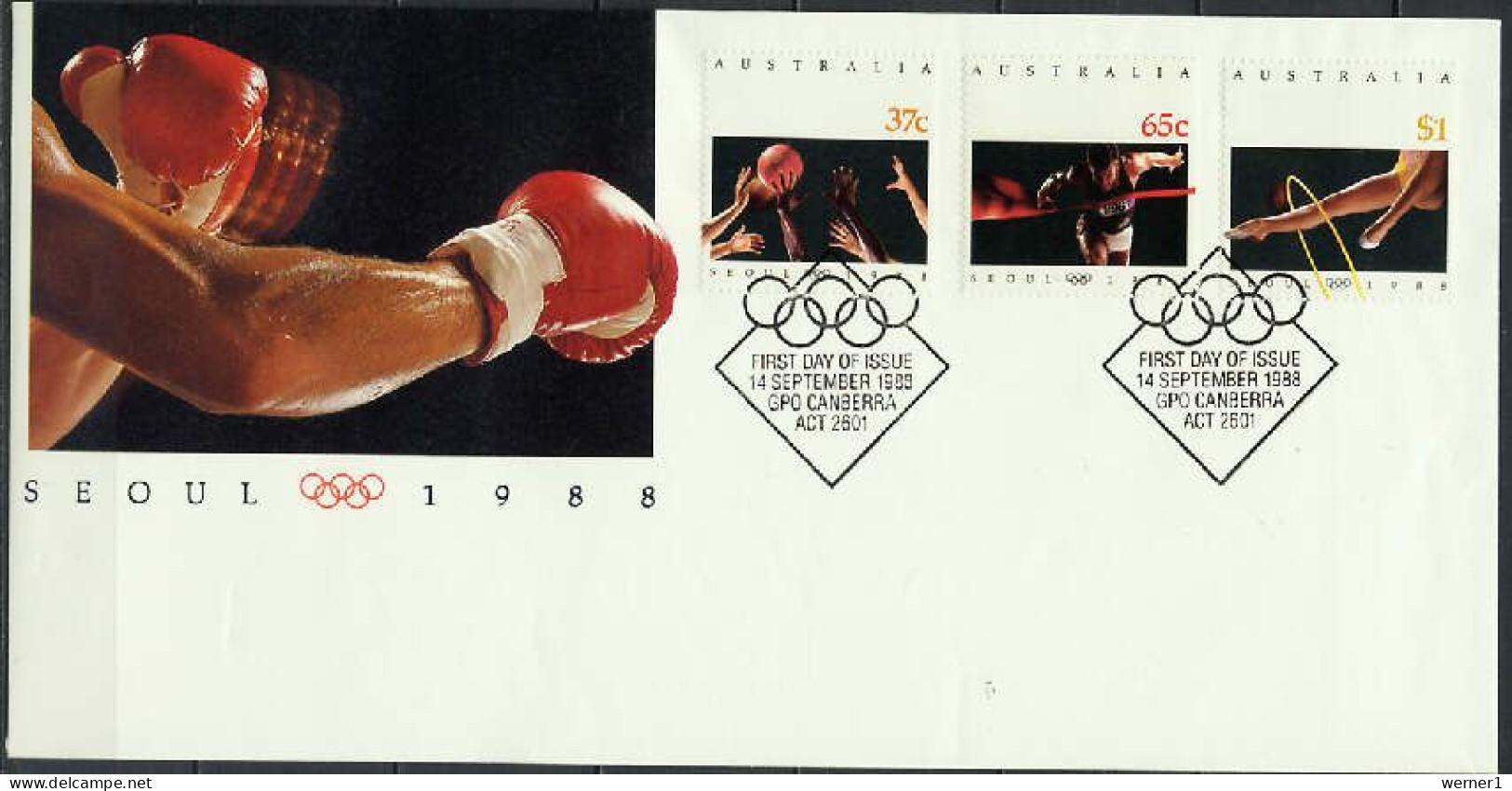 Australia 1988 Olympic Games Seoul, Basketball Etc. Set Of 3 On FDC - Zomer 1988: Seoel