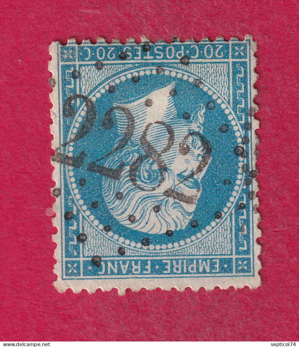 N°22 GC 2282 MAURY BASSES PYRENEES COTE 120€ SUR BLEU BRIEFMARKEN STAMP FRANCE - 1862 Napoleon III