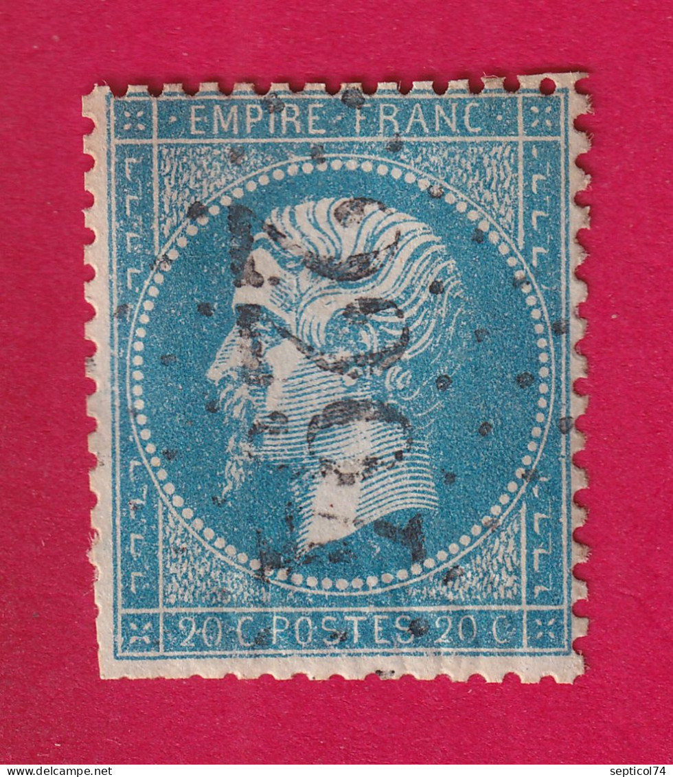 N°22 GC 2294 MAZAN VAUCLUSE COTE 100€ SUR BLEU BRIEFMARKEN STAMP FRANCE - 1862 Napoléon III