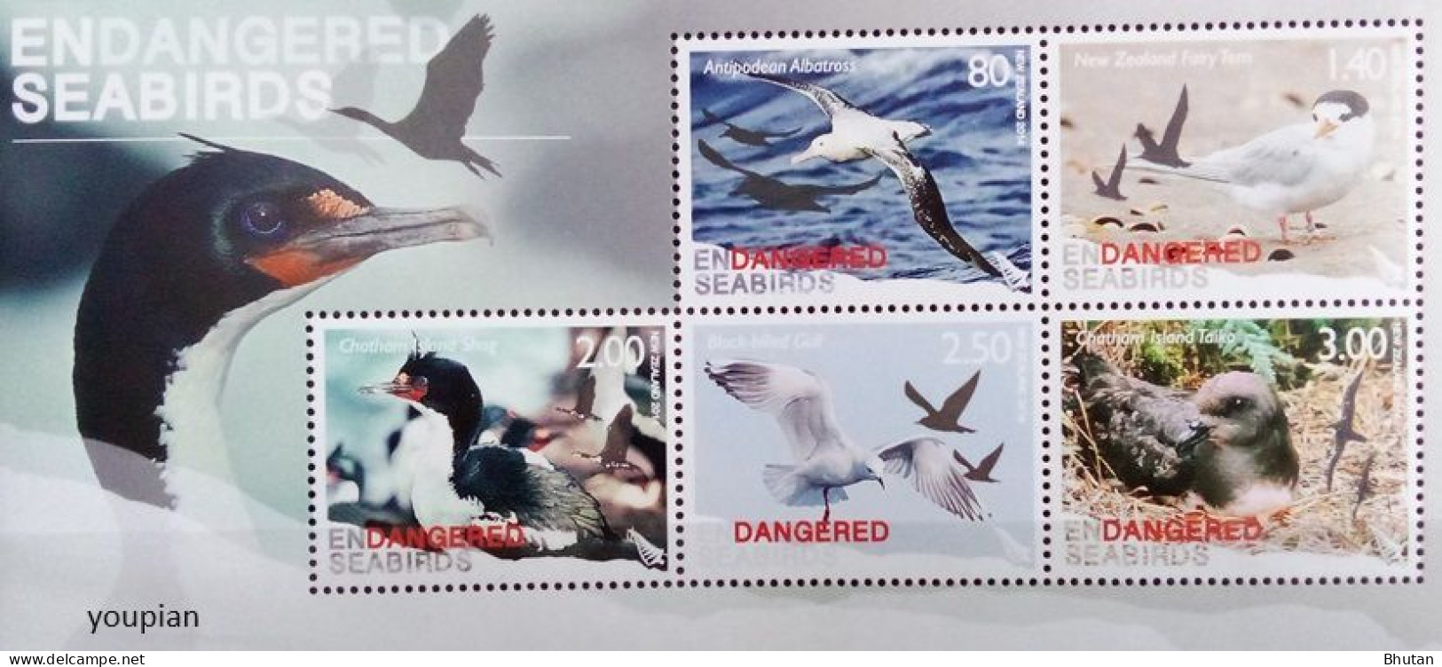 New Zealand 2014, Endangered Seabirds, MNH S/S - Nuovi