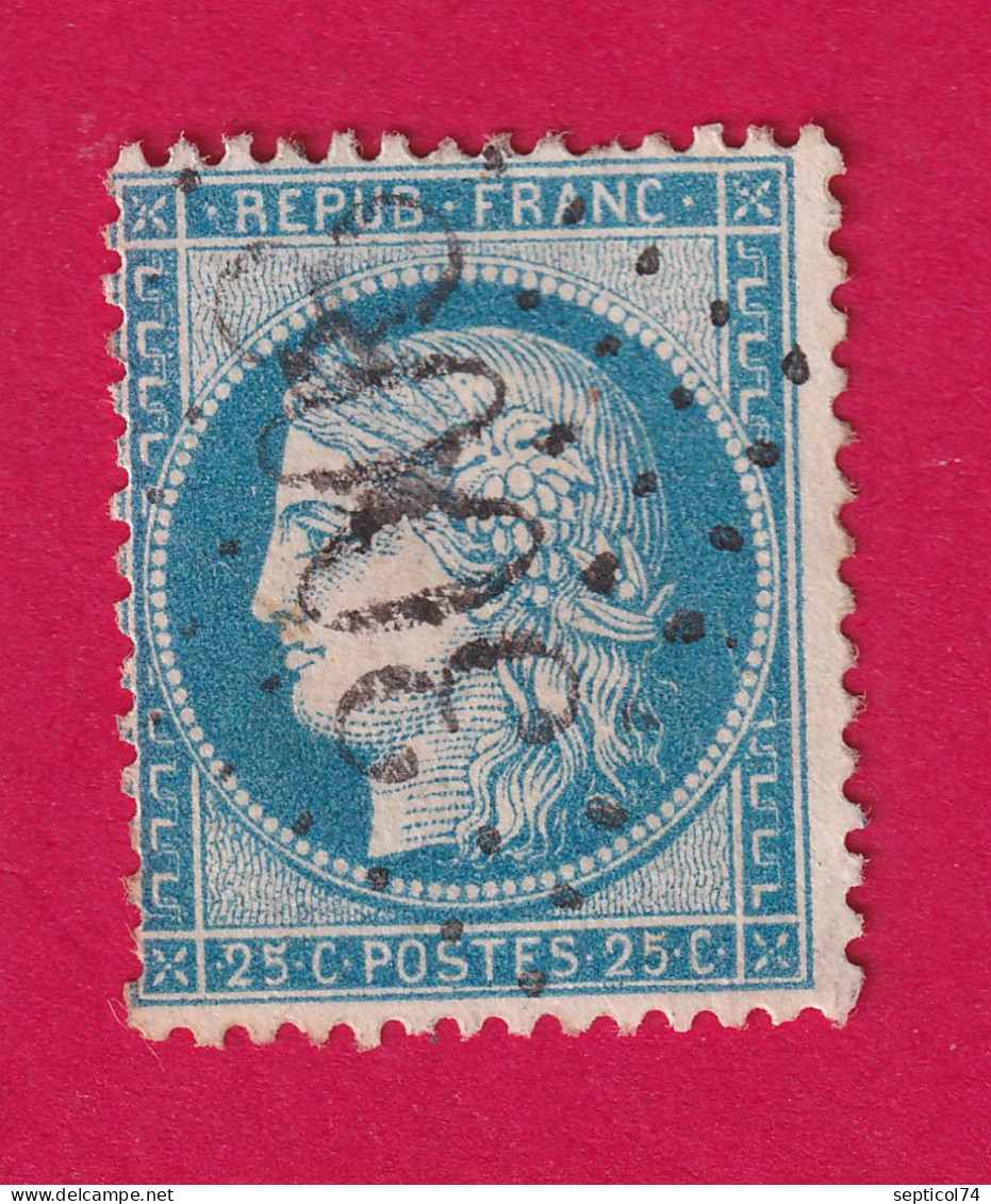 N°60 GC 3008 SEYSSES HAUTE GARONNE REMPLACANT ALSACE LORRAINE RARE COTE 210€ SUR BLEU BRIEFMARKEN STAMP FRANCE - 1871-1875 Cérès