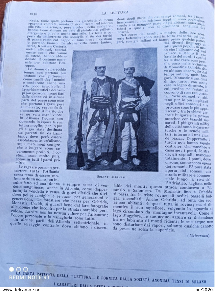 LA LETTURA 1928 SALVATORE DI GIACOMO TOMMASO SALVINI LA BOSNIA ERZEGOVINA ALBANIA E ALBANESI