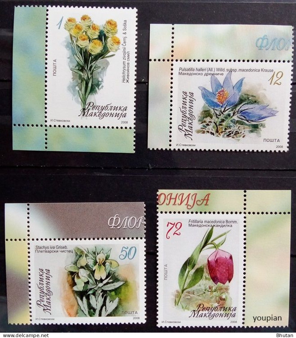 North Macedonia 2008, Flowers, MNH Stamps Set - North Macedonia