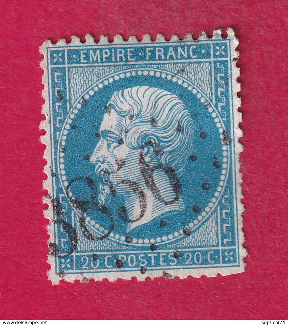 N°22 GC 3856 ST SEVER CALVADOS RARE COTE 400€ SUR BLEU BRIEFMARKEN STAMP FRANCE - 1862 Napoléon III