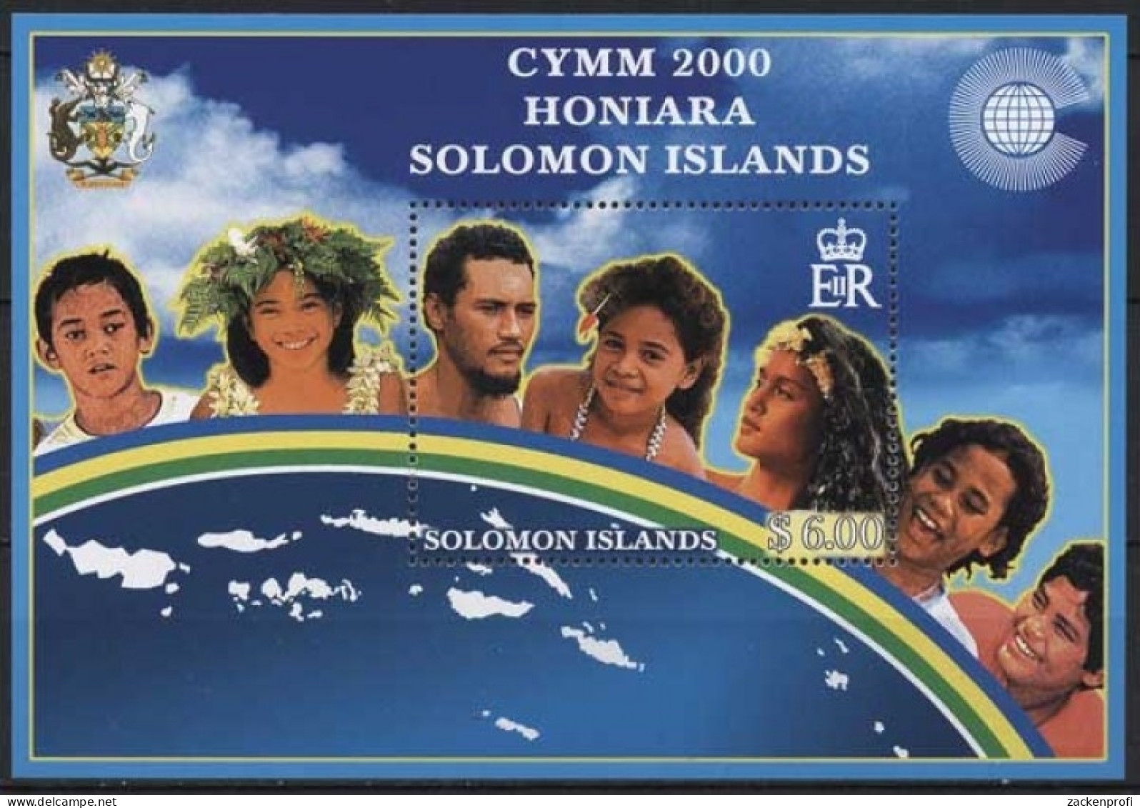 Salomoninseln 2000 Konferenz Der Jugendminister Block 60 Postfrisch (C21576) - Islas Salomón (1978-...)