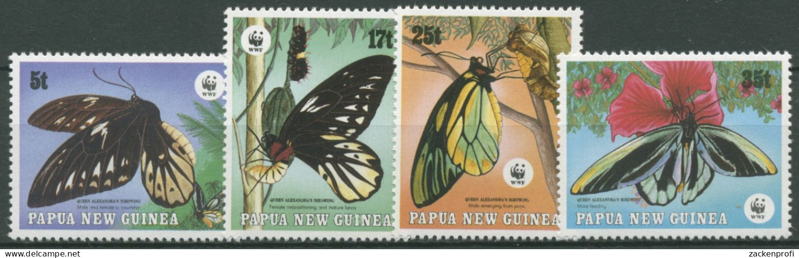 Papua Neuguinea 1988 Naturschutz Königin-Alexandra-Vogelfalter 574/77 Postfrisch - Papua New Guinea