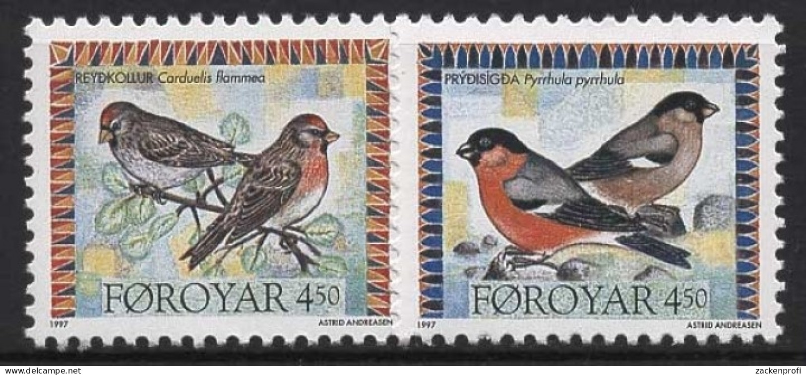 Färöer 1997 Invasionsvögel 315/16 Postfrisch - Faroe Islands