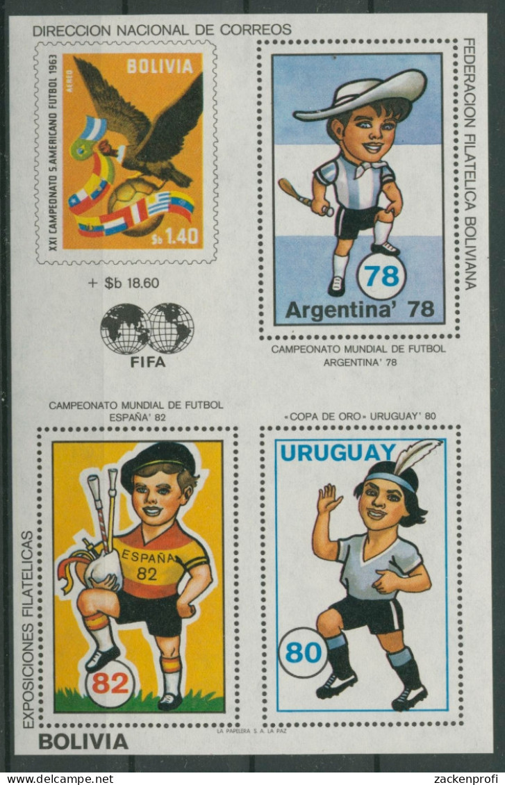 Bolivien 1980 Fußball-Weltmeisterschaften Block 98 Postfrisch (C22854) - Bolivia