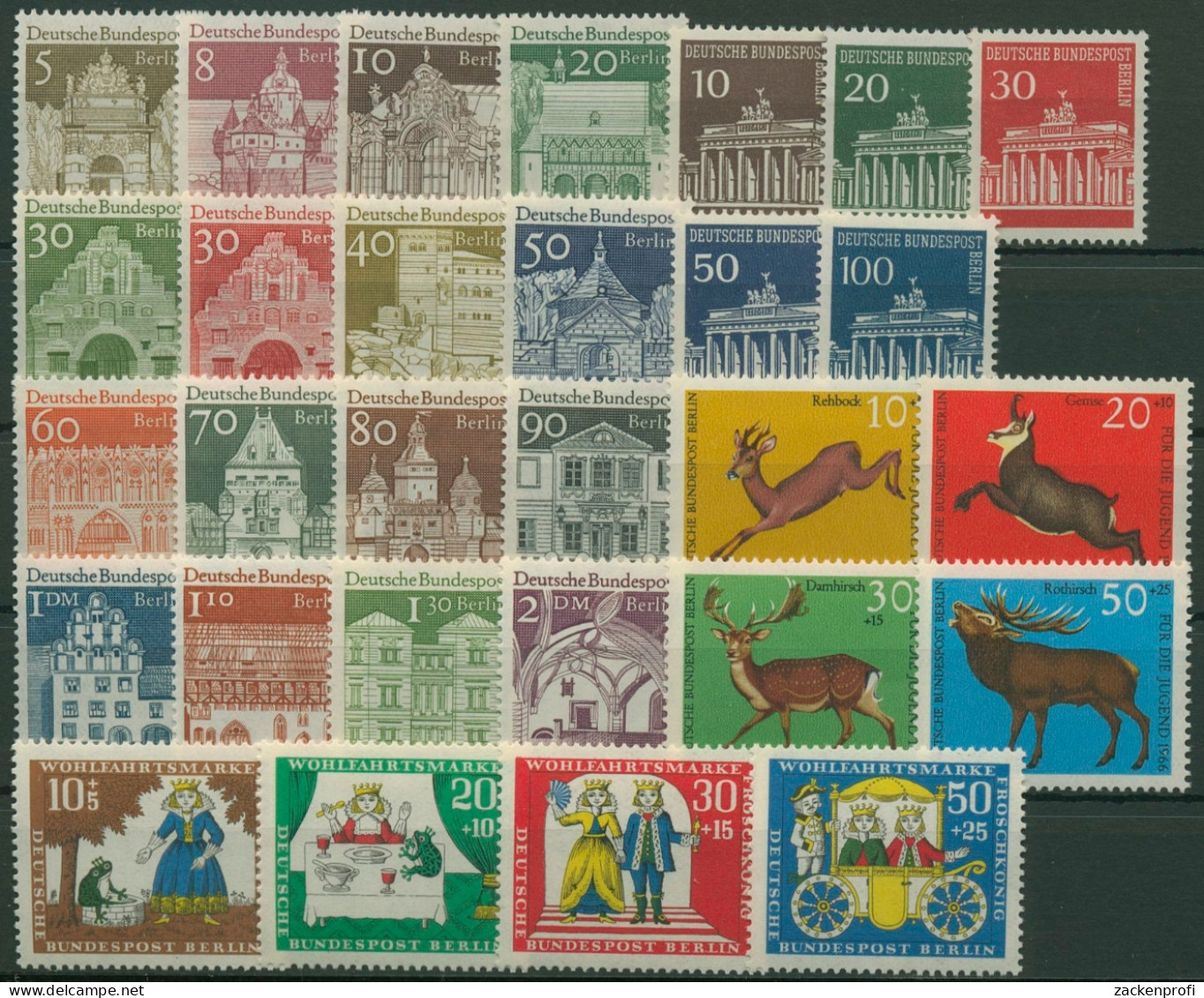 Berlin Jahrgang 1966 Komplett Postfrisch (G6477) - Unused Stamps