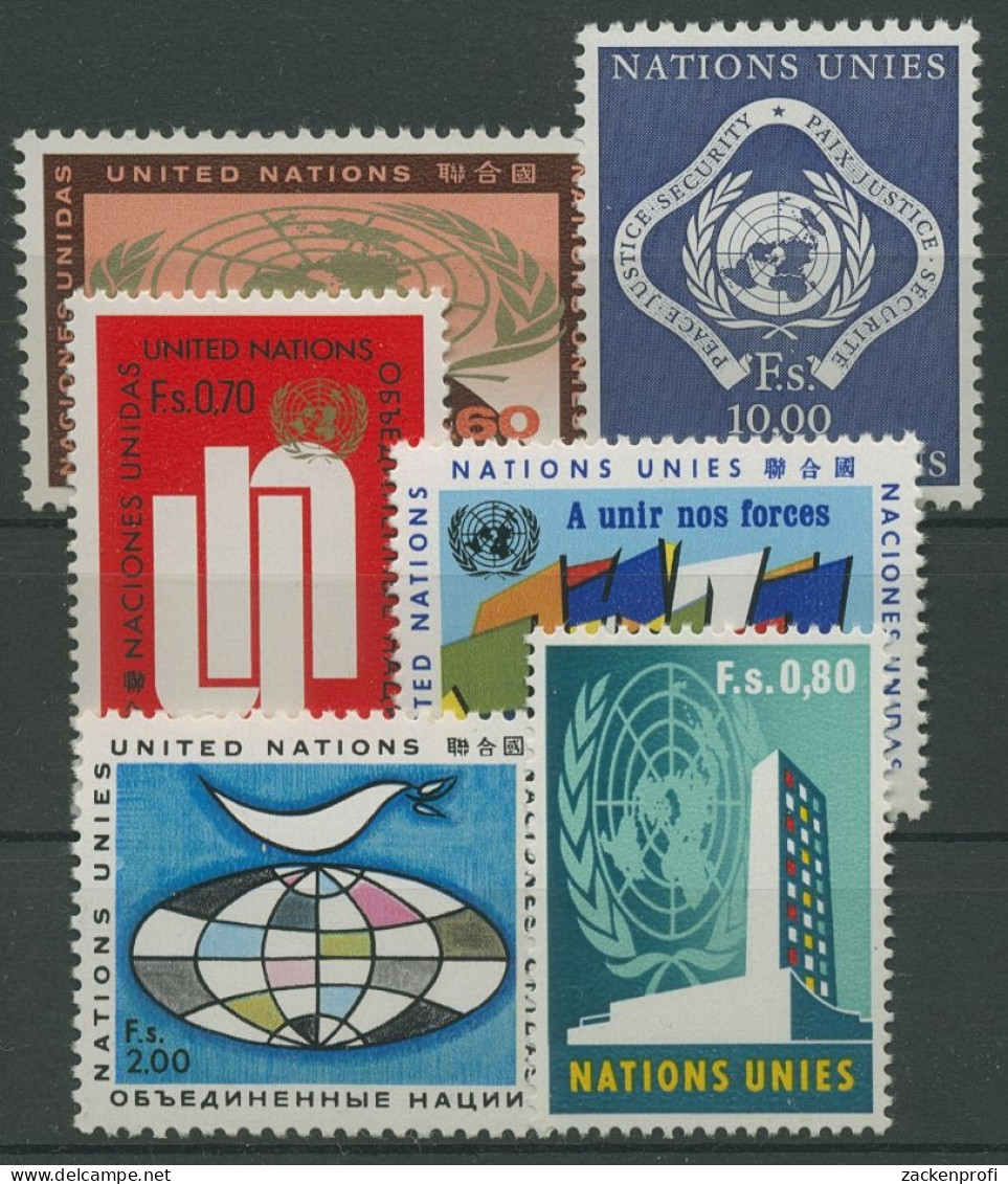 UNO Genf Kompletter Jahrgang 1970 Postfrisch (R14311) - Unused Stamps