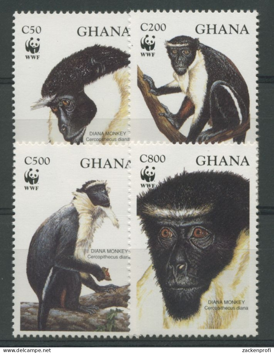 Ghana 1994 WWF Naturschutz Dianameerkatze 1973/76 Postfrisch - Ghana (1957-...)