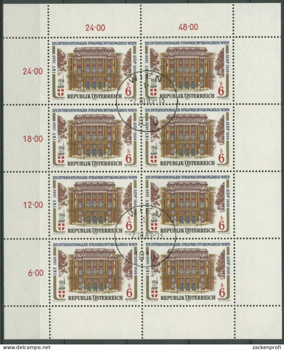 Österreich 1989 Int. Strafrechtskongress Kleinbogen 1971 K Gestempelt (C14923) - Blocs & Feuillets