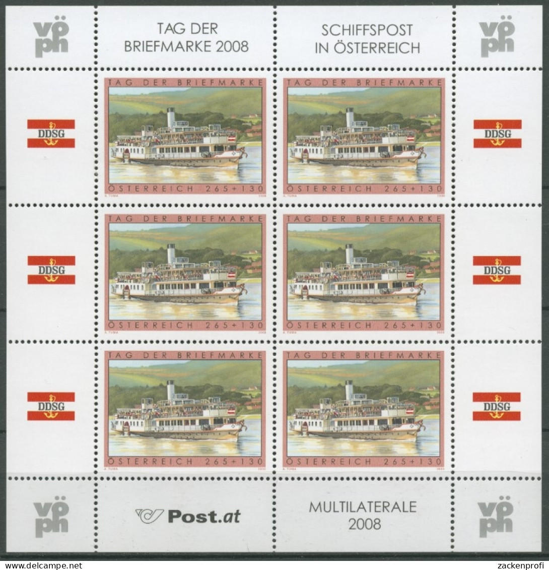 Österreich 2008 Tag Der Briefmarke Kleinbogen 2767 K Postfrisch (C14983) - Blocchi & Fogli