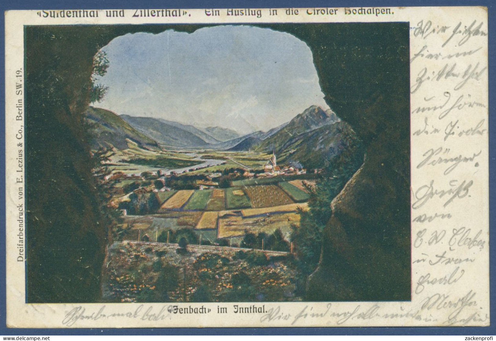 Jenbach Im Inntal Tiroler Hochalpen, Gelaufen 1902 (AK1275) - Jenbach