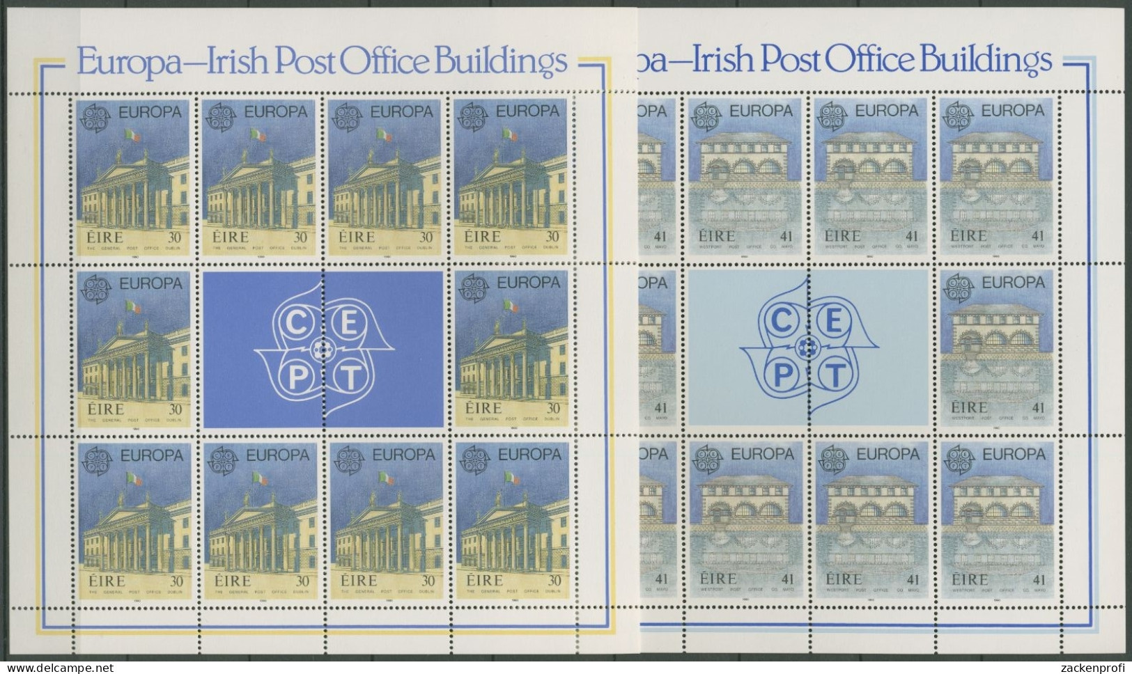 Irland 1990 Europa CEPT Postalische Einrichtungen 716/17 K Postfrisch (C16438) - Blocks & Sheetlets