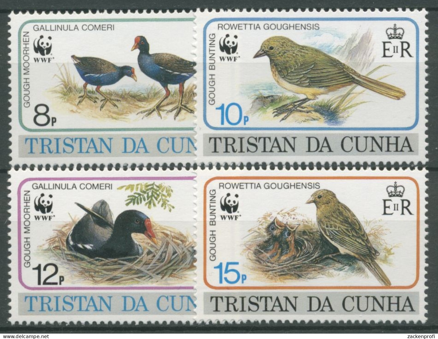 Tristan Da Cunha 1991 WWF Naturschutz Vögel Goughteichhuhn 513/16 Postfrisch - Tristan Da Cunha