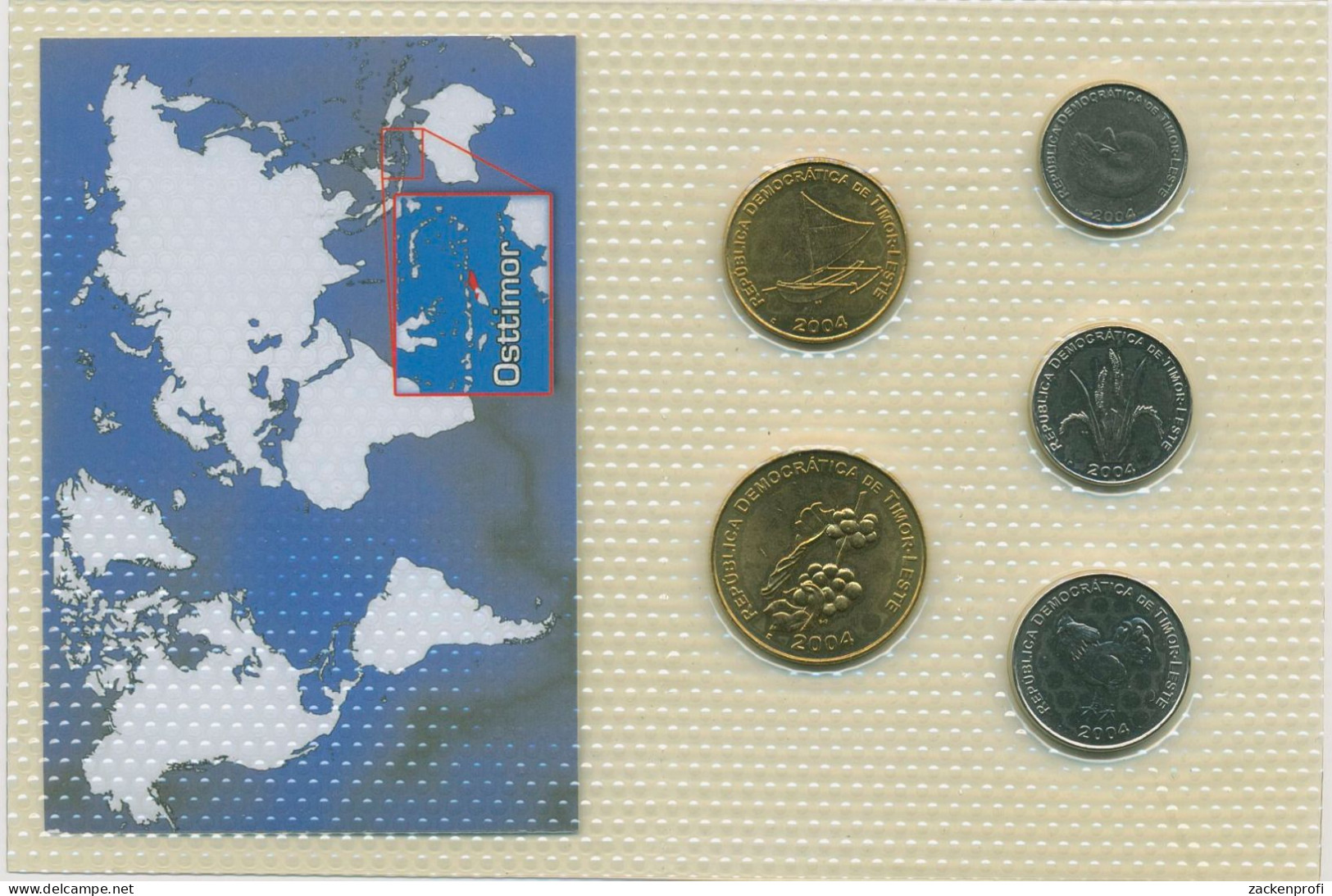Osttimor 2004 Kursmünzen 1 - 50 Cents Im Blister, St (m4118) - Timor