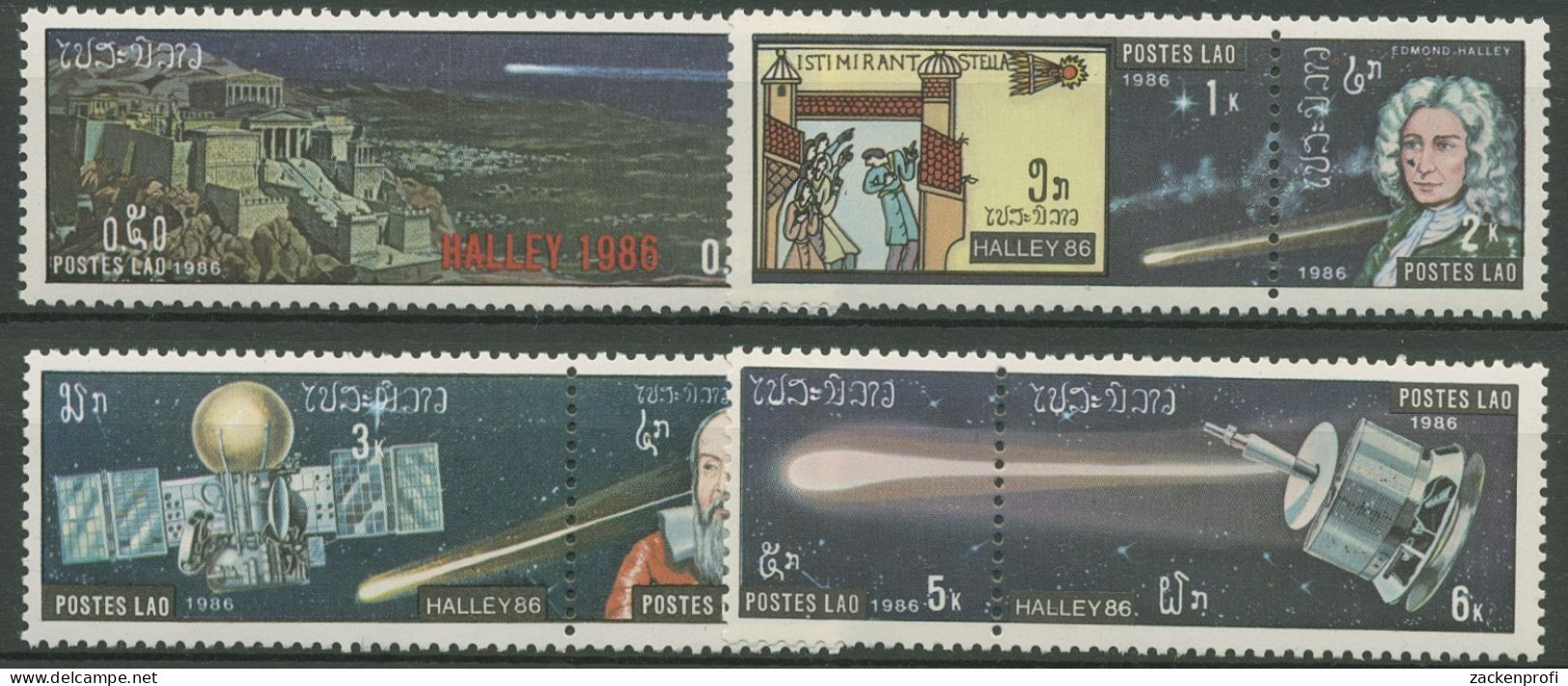 Laos 1986 Halleyscher Komet 936/42 ZD Postfrisch - Laos