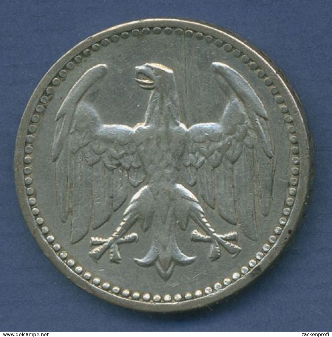 Dt. Reich Weimar 3 Mark Kursmünze 1924 J, J 312 Ss Kratzer (m3533) - 3 Marcos & 3 Reichsmark