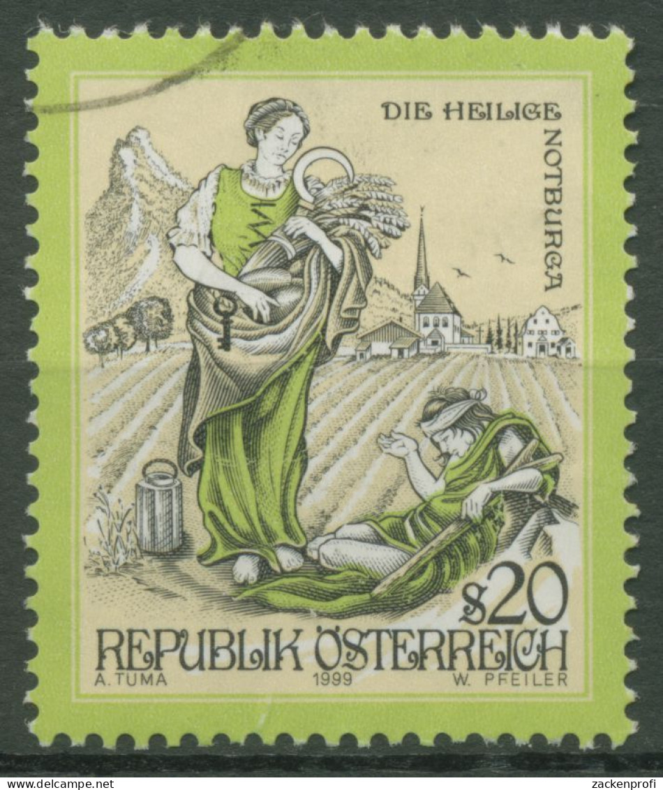 Österreich 1999 Sagen Legenden Landesheilige Tirol Hl.Notburga 2290 Gestempelt - Used Stamps